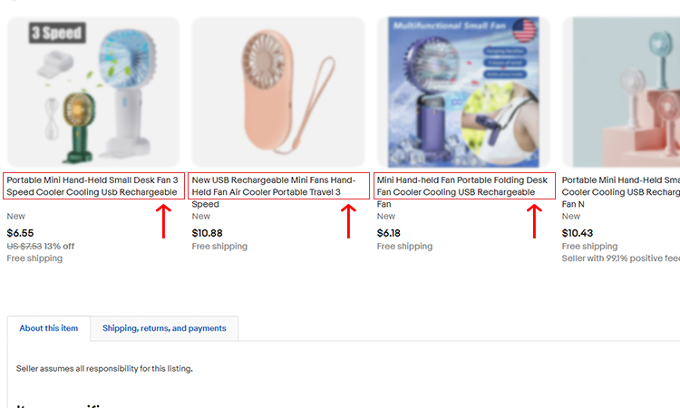 Как оптимизировать названия товаров для SEO на eBay